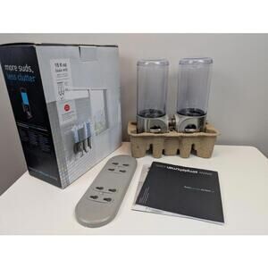 Double Wall Mount Shower Pump, 2 x 15 fl. oz. Shampoo and Soap Dispensers